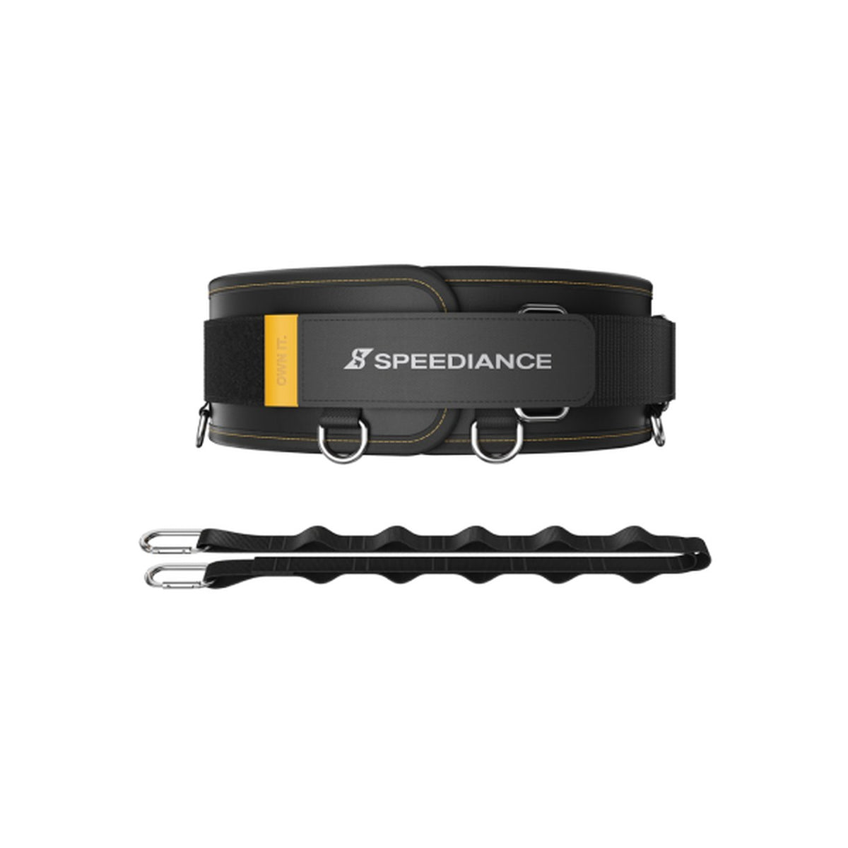 Speediance exercise belt with connecting strap