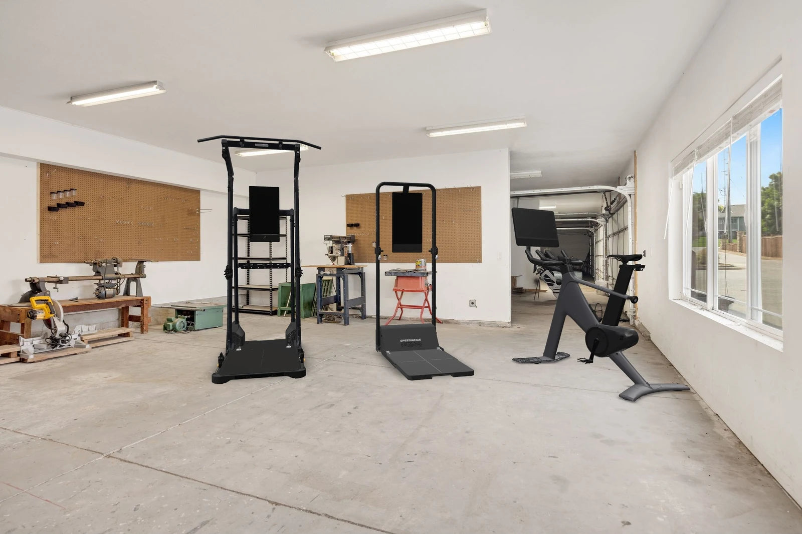 Home with Gym Monster Ultra, Gym Monster 3, VeloNix placed at true size