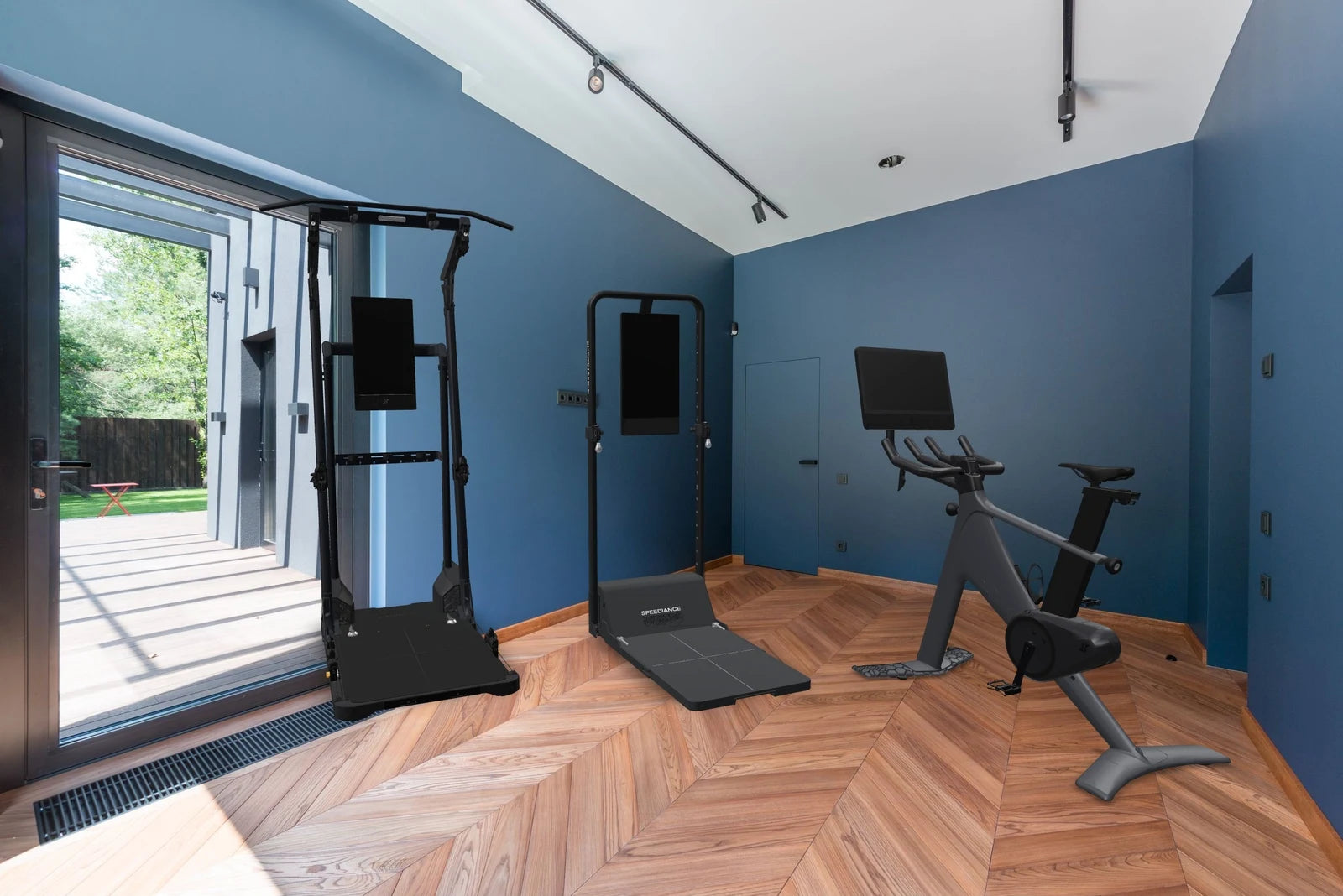 Wellness room with Gym Monster Ultra, Gym Monster 3, VeloNix placed at true size